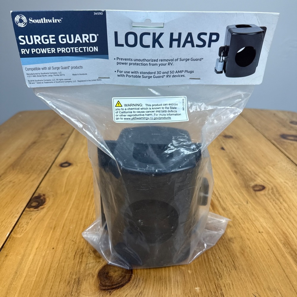 Southwire Surge Guard Lock Hasp RV Power Protection 30/50 AMP Plug Security NEW